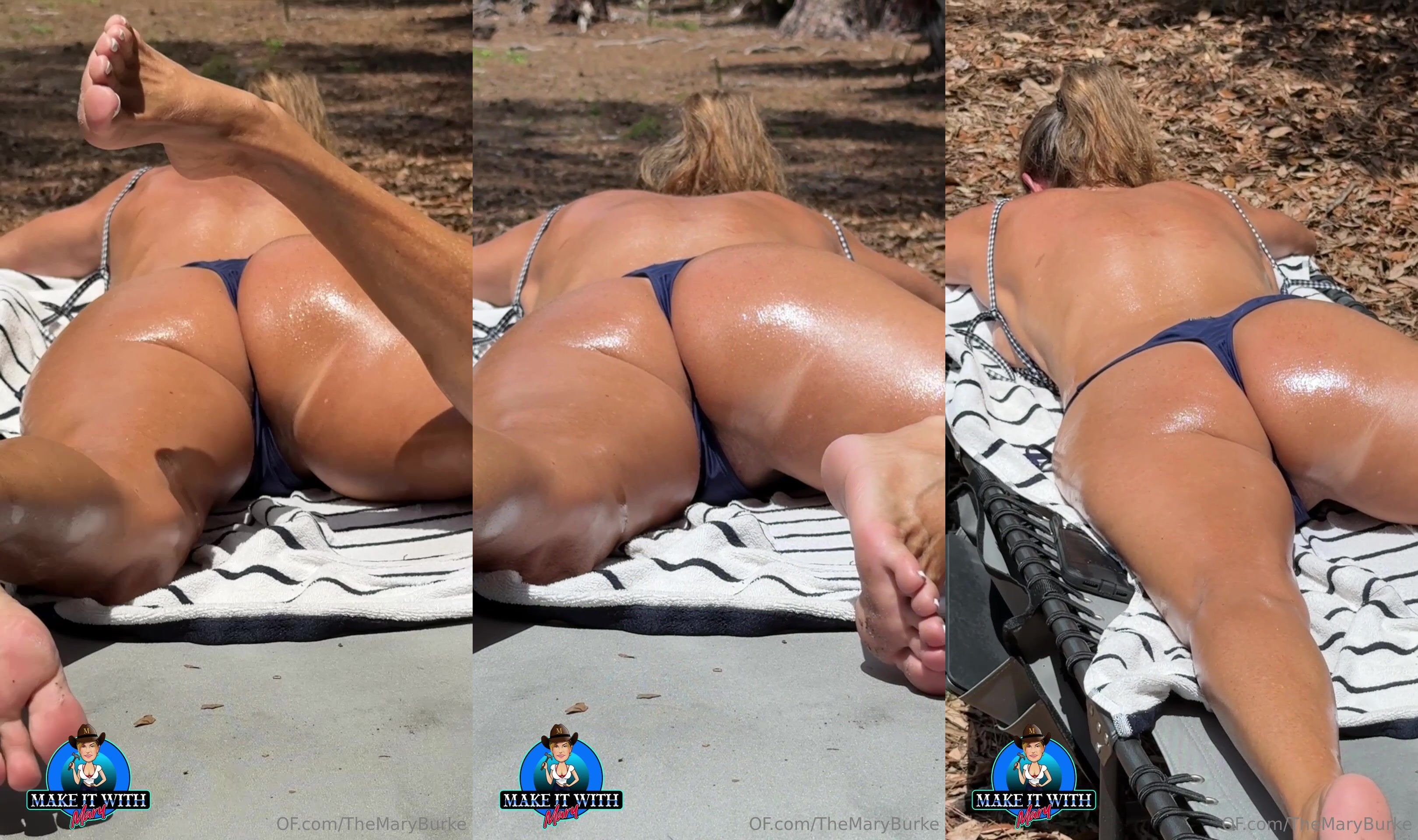 Themaryburke Ass Tease While Sunbathing