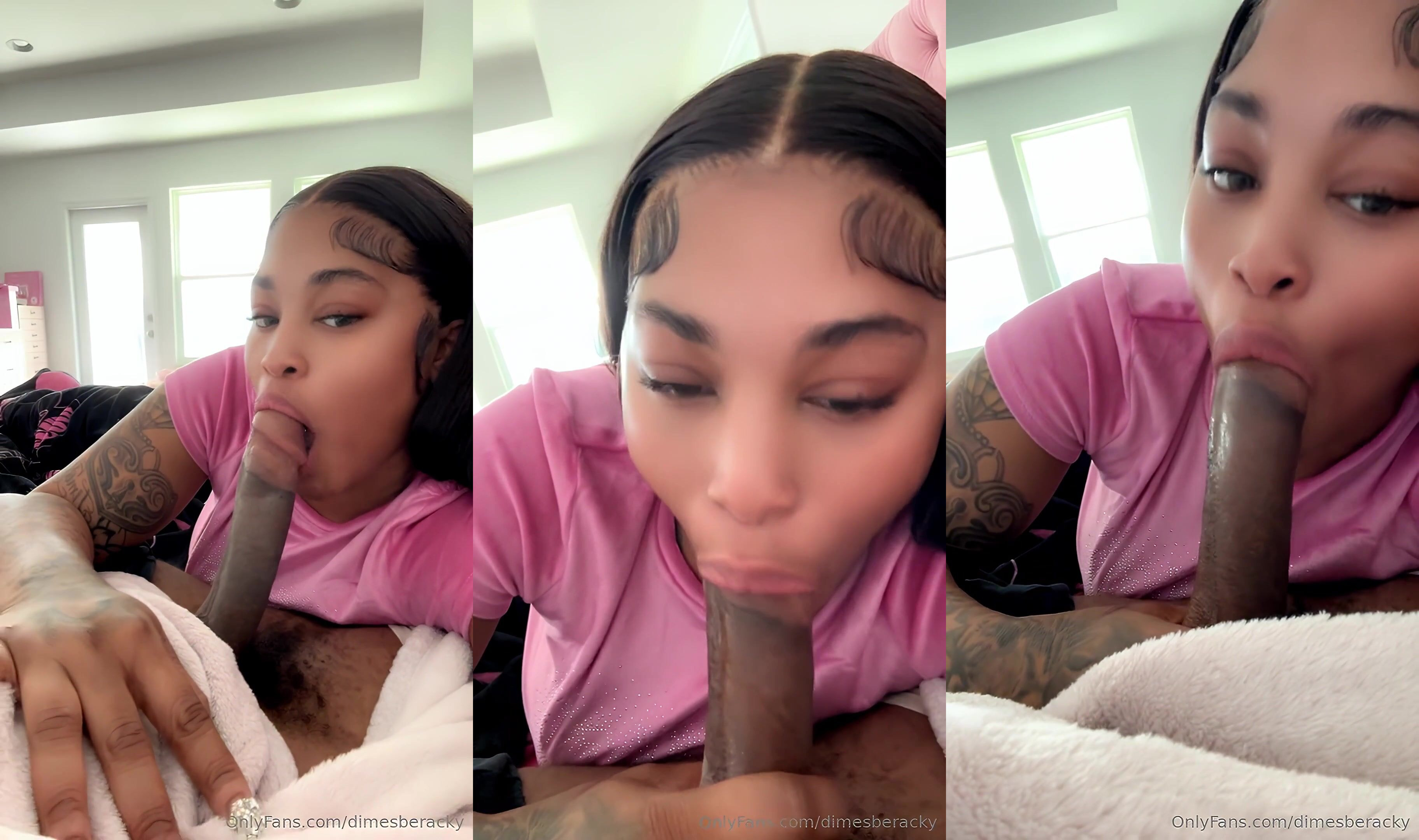 Dimeberacky Lays Down Sucking Cock
