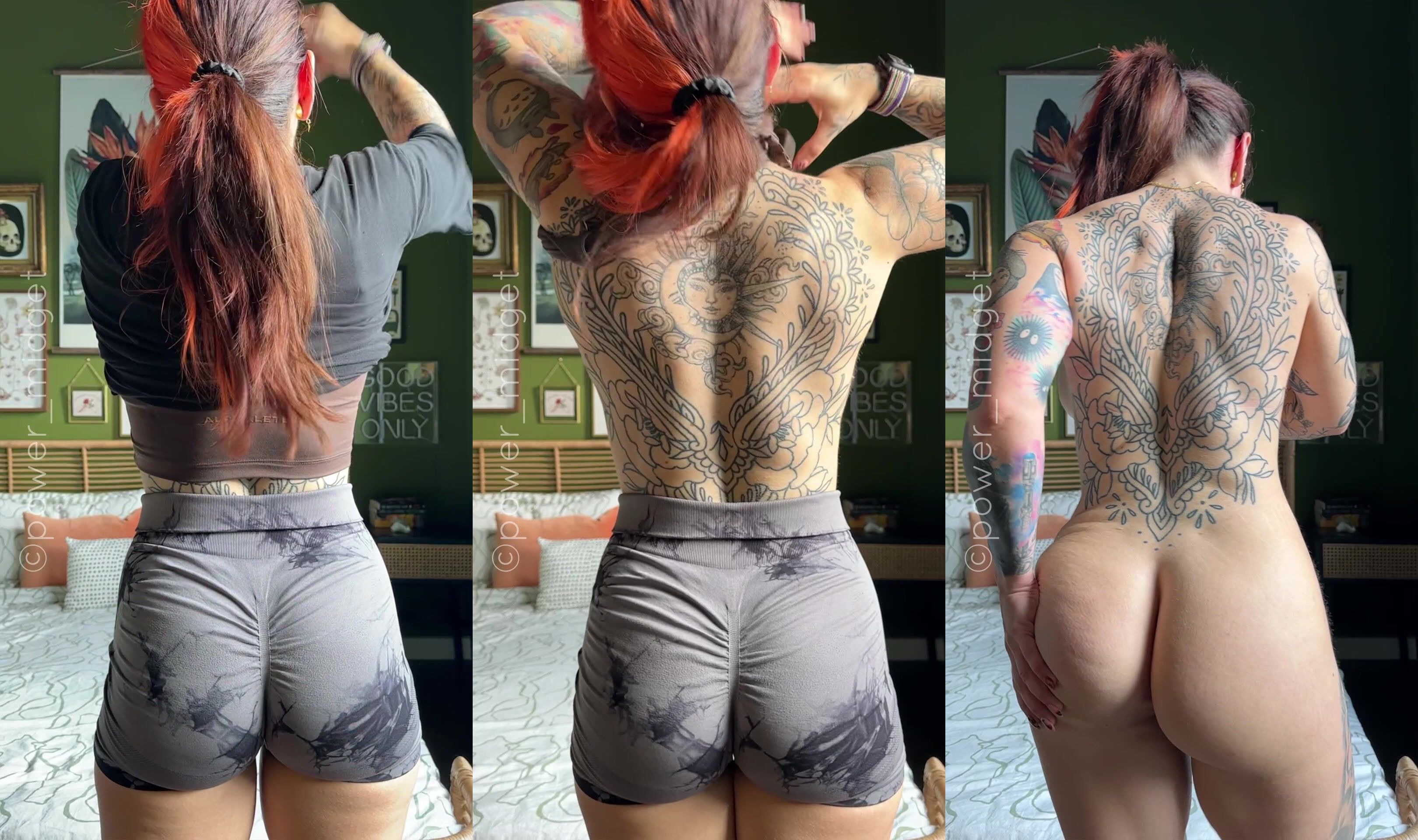 Power_Midget Strips Her Clothes Off