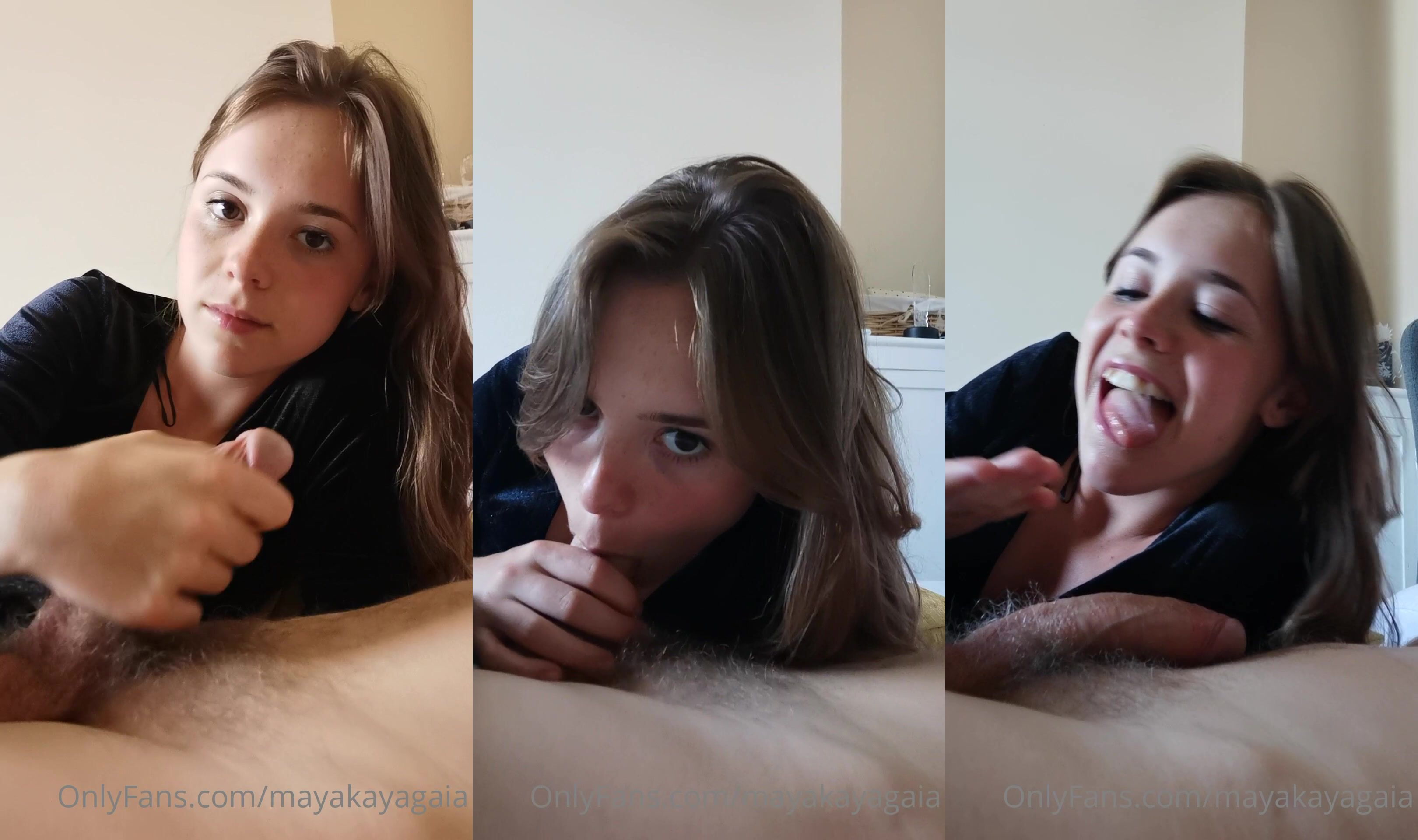 Maya Kayagaia Sucks Cock And Eats Cum