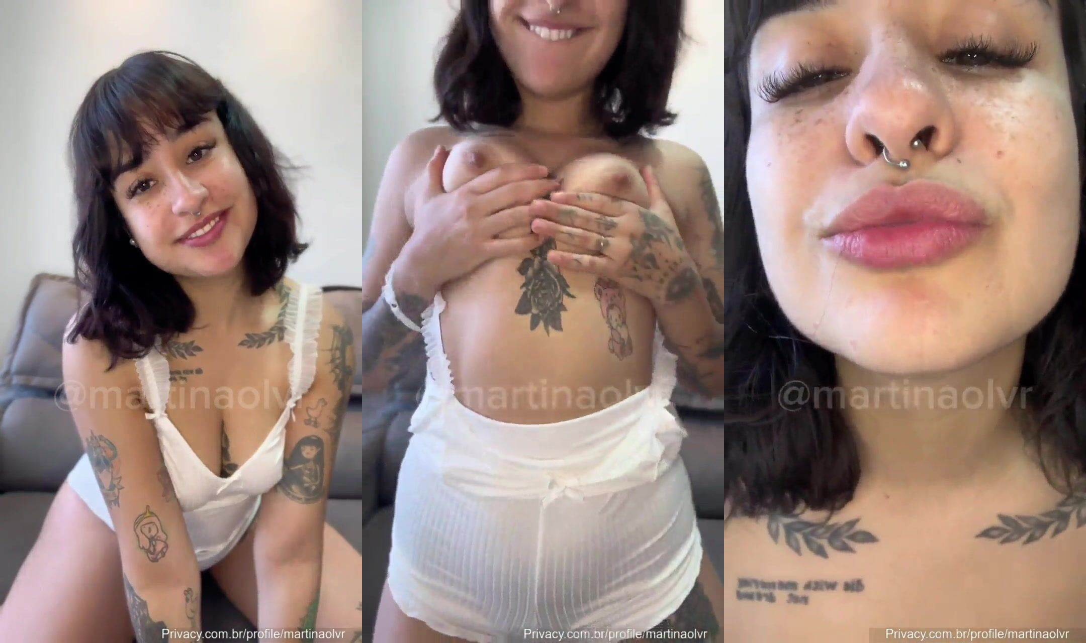 Horny Martina Oliveira Sucks A Dildo