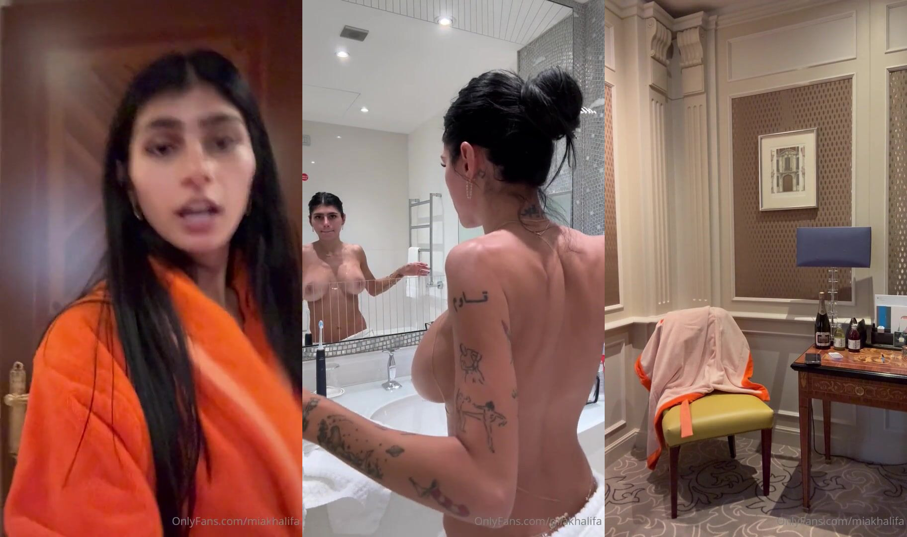 Mia Khalifa Flaunts Her Boobs During Morning Routine