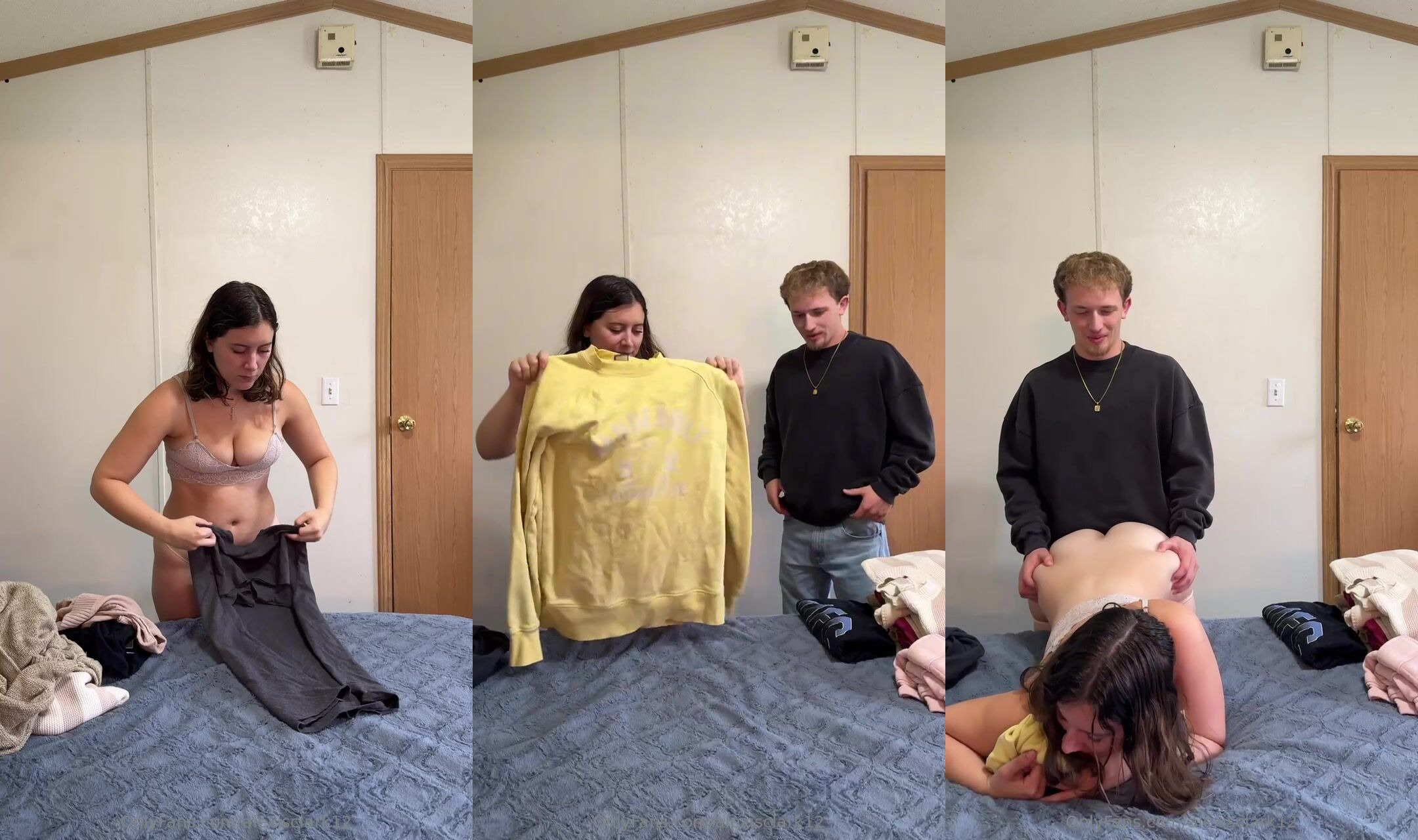 AlexisClark12 Gets Smashed While Folding Clothes