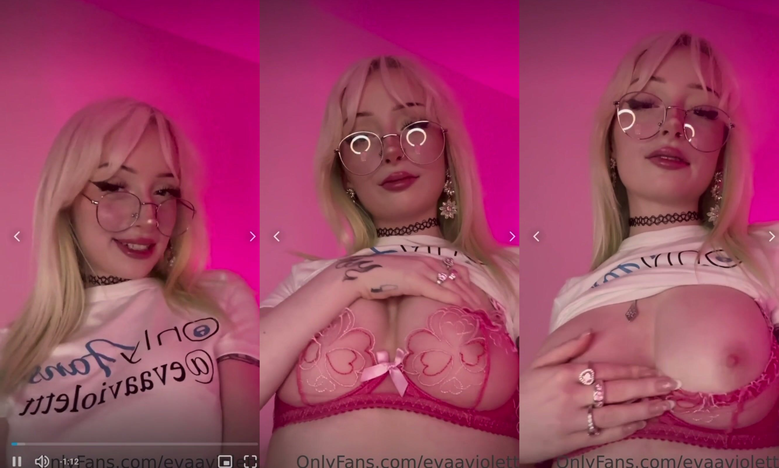 Evaaviolettt Shows Off Her Tits