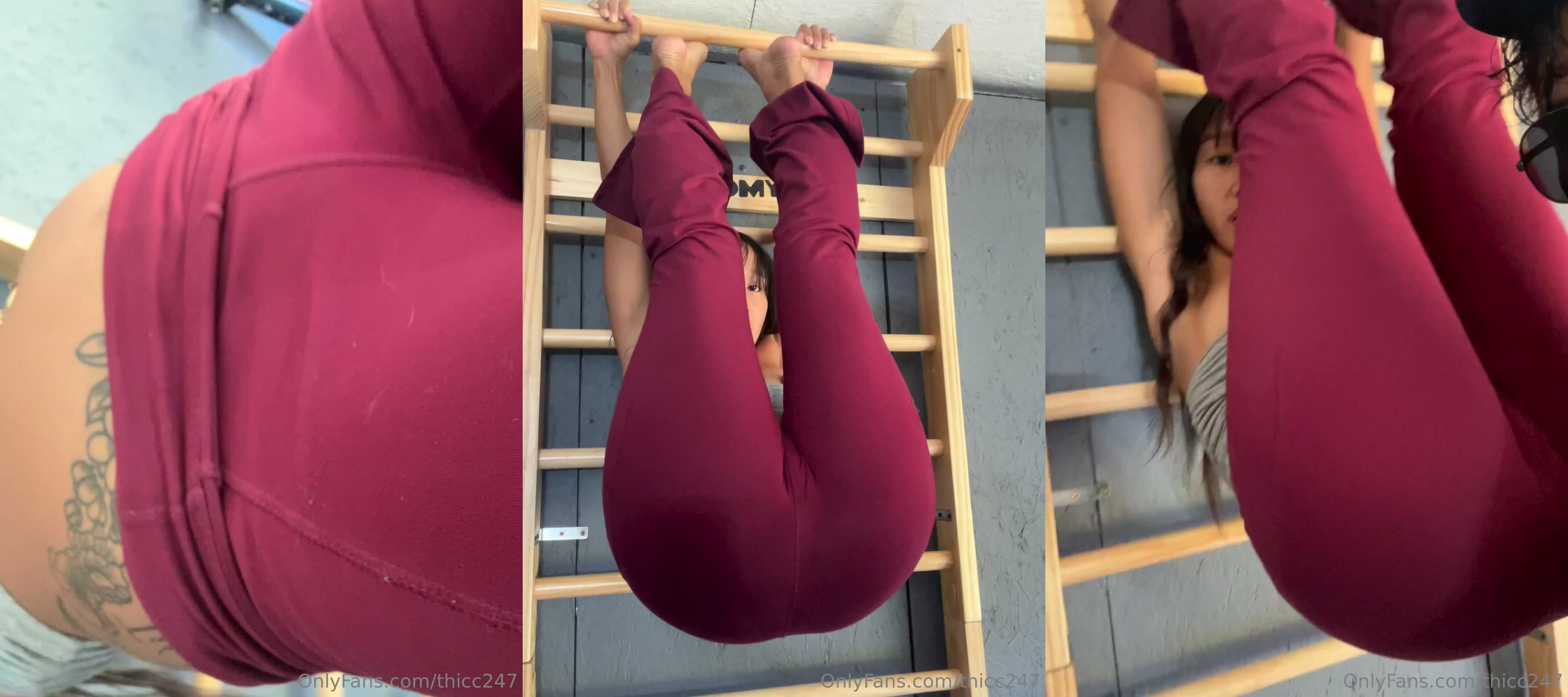 Thicc247 Flaunts Flexibility With Her Tits Out