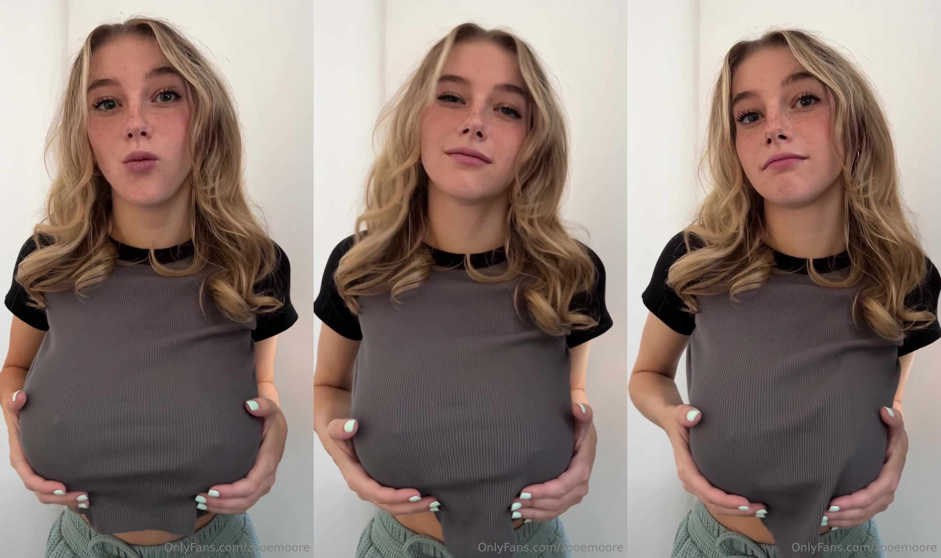 Zooemoore Teases With Her Big Tits