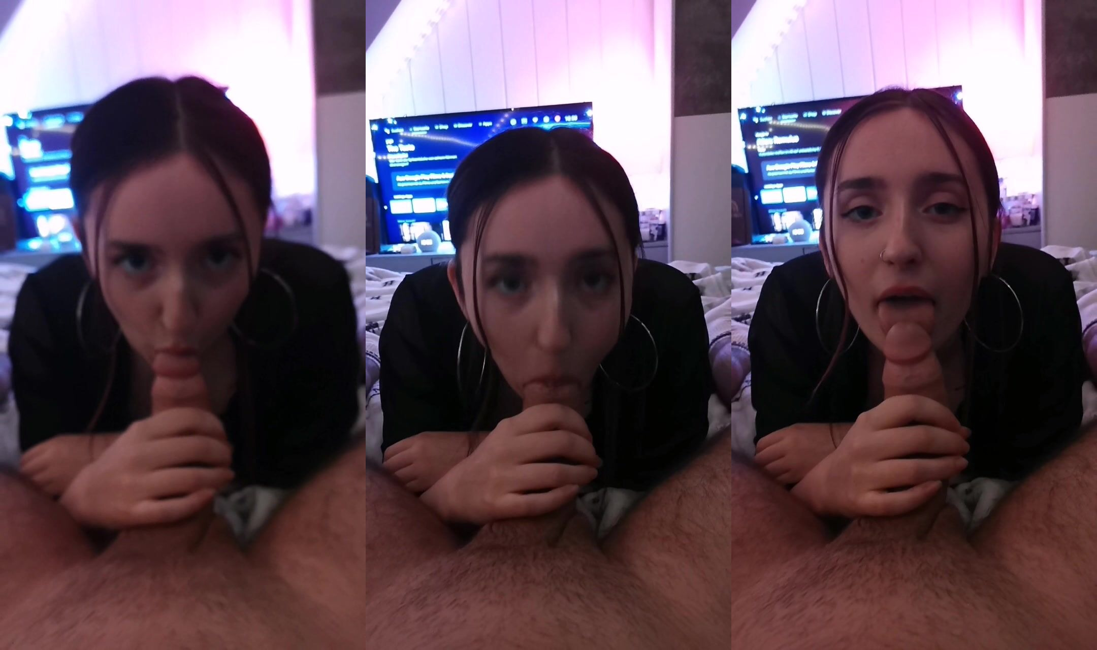 Joyliii Blows Her Man's Cock