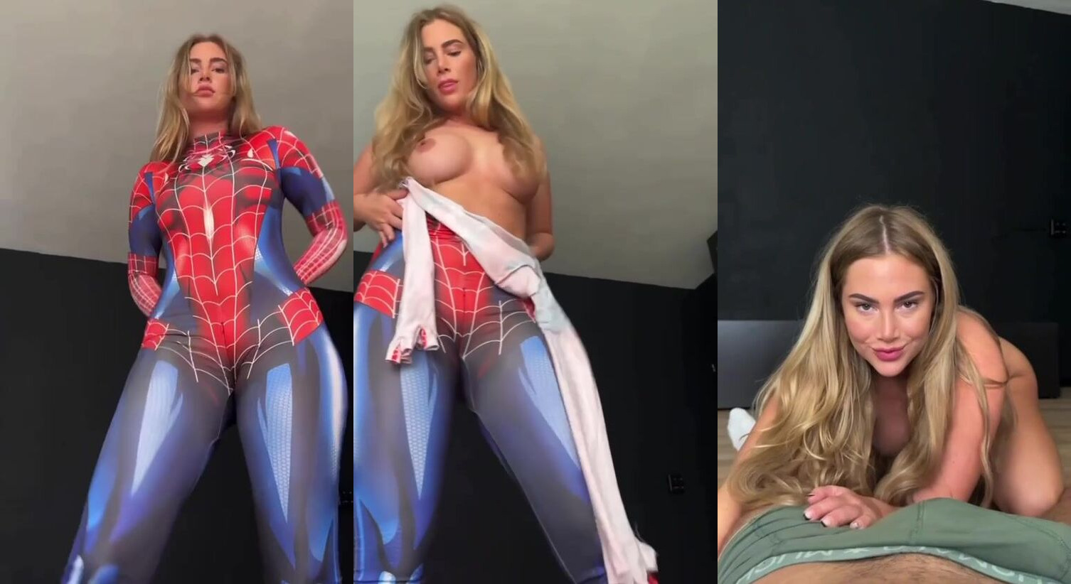 Spidergirl Eva Joanna Teases Her Man's Dick