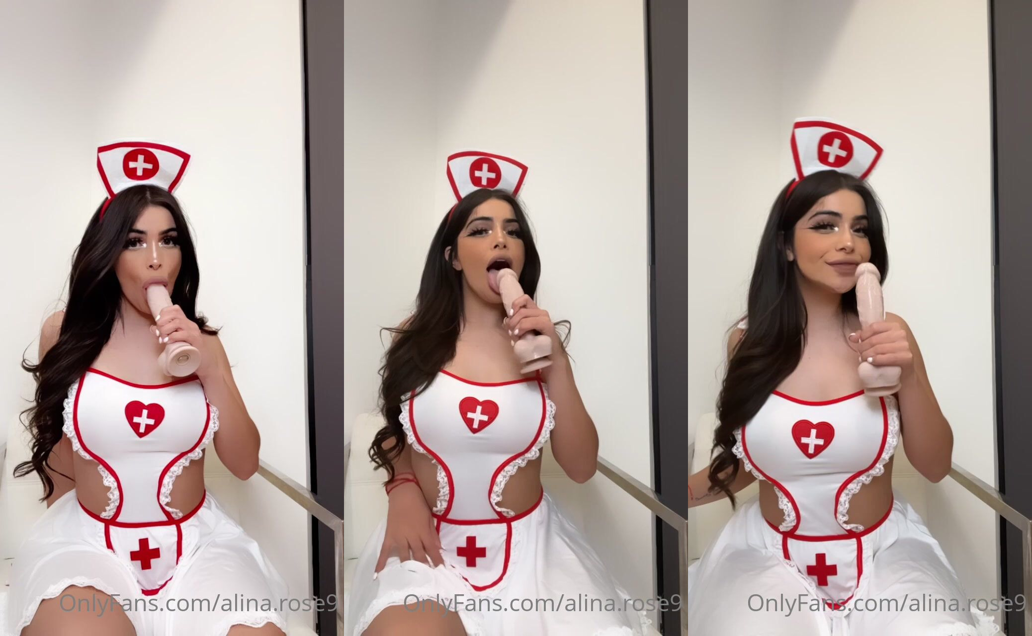 Nurse Alinaxrose Sucks On A Dildo