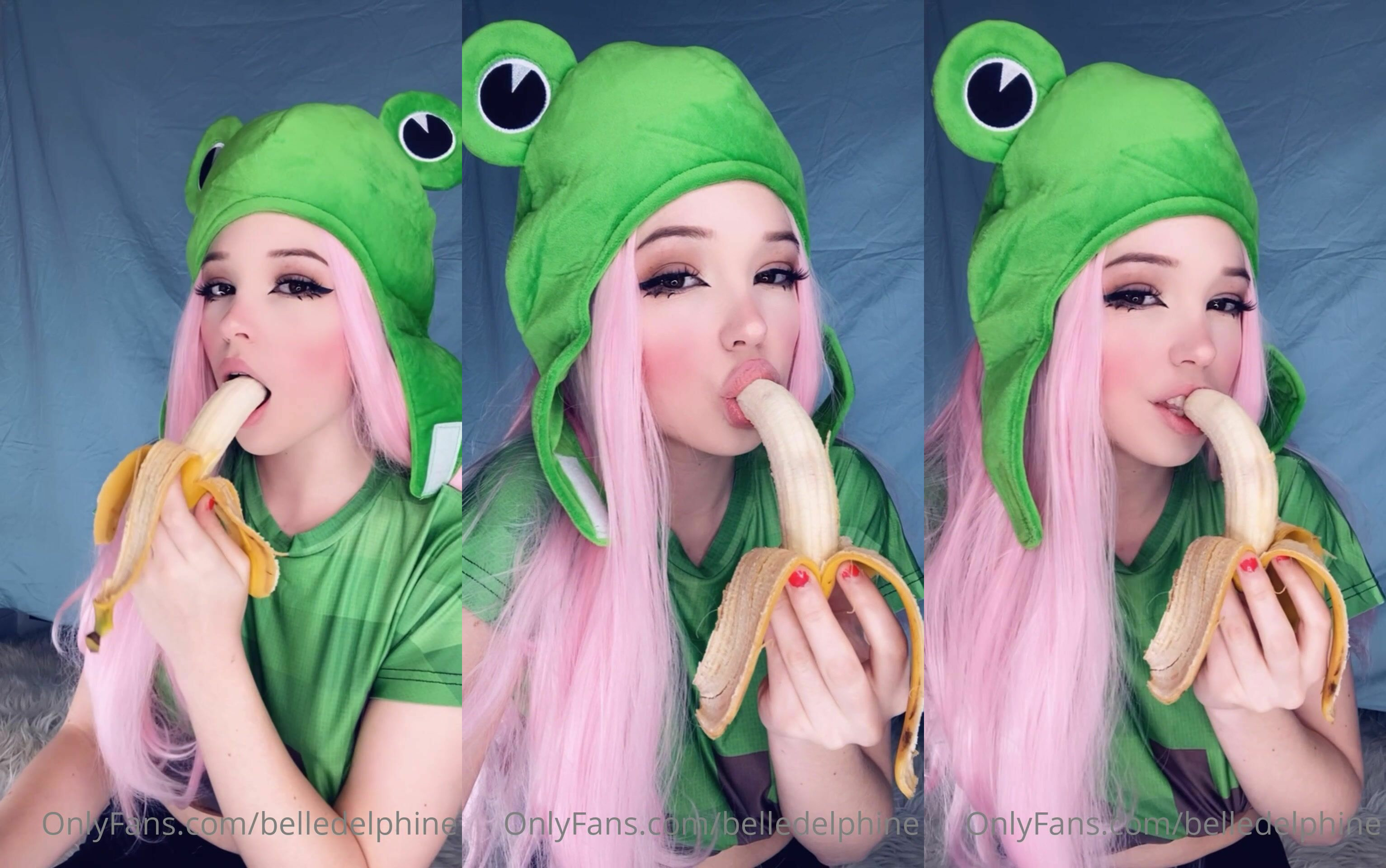 Belle Delphine As Kermit The Frog Gives A BJ