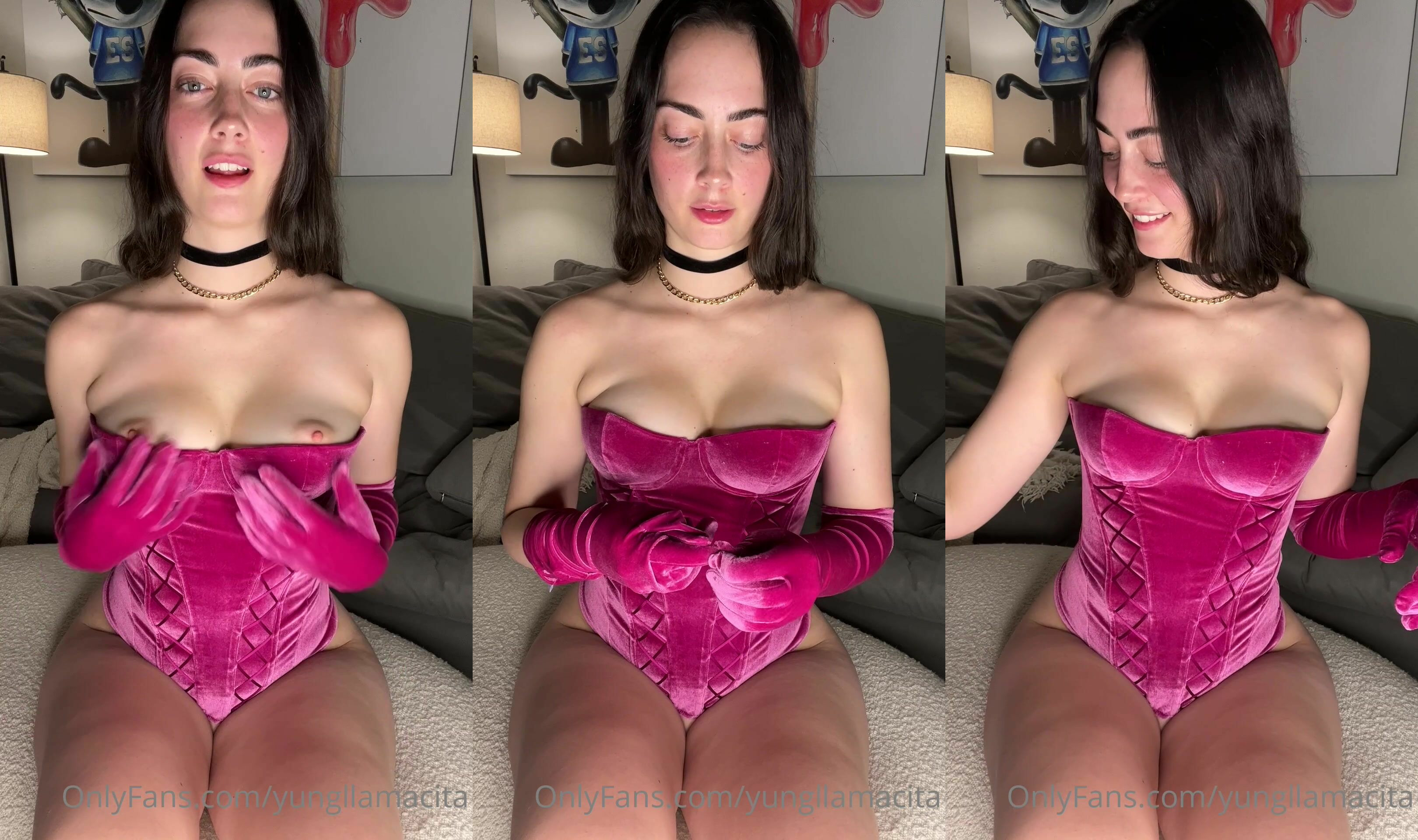 Lily Alcott Rubs Her Fingers On Her Juicy Pussy
