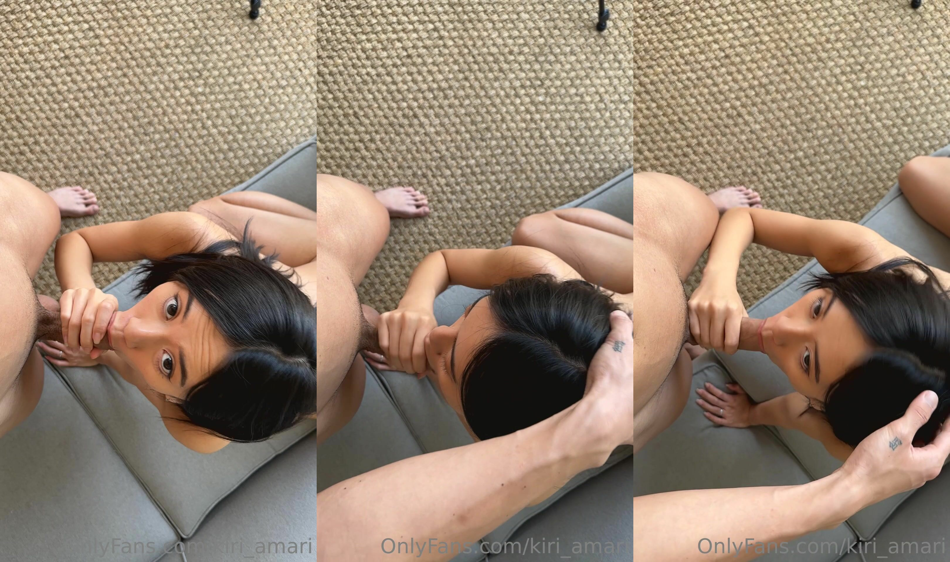 Kiri Amari Sucks Dick And Gets Her Mouth Filled With Cum